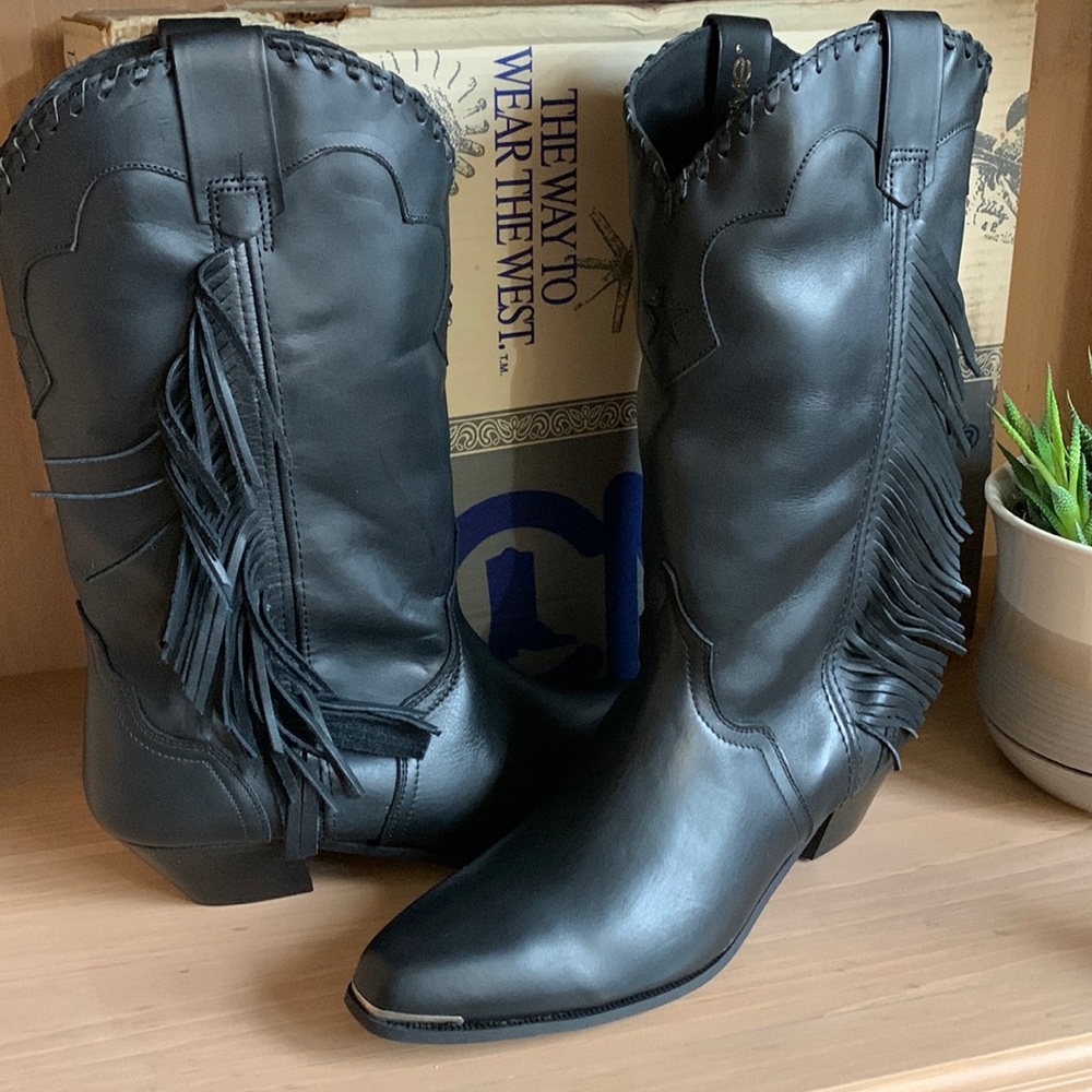 Acme Western Boots with Fringe